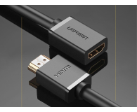 UGREEN Kabel HDMI męski do HDMI żeński HD107 FullHD 3D 0.5m czarny - 1488988 - zdjęcie 3